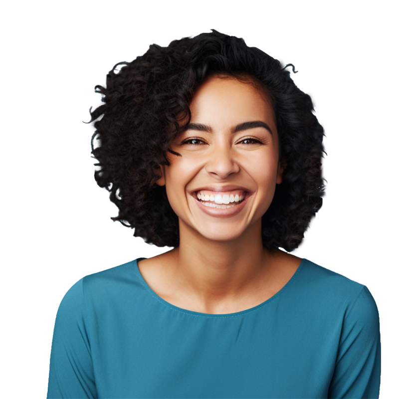 Woman in Recovery Wearing Blue Shirt